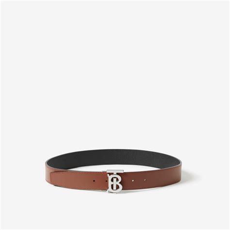 burberry mens plaid belt|Reversible Leather TB Belt in Black/tan .